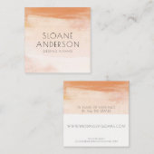 Waterverf van koraal en perzikas Visitekaartje (Voorkant / Achterkant)