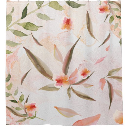 Waterverf van koraal Heren, glazen fluitjes Douchegordijn (Voorkant)