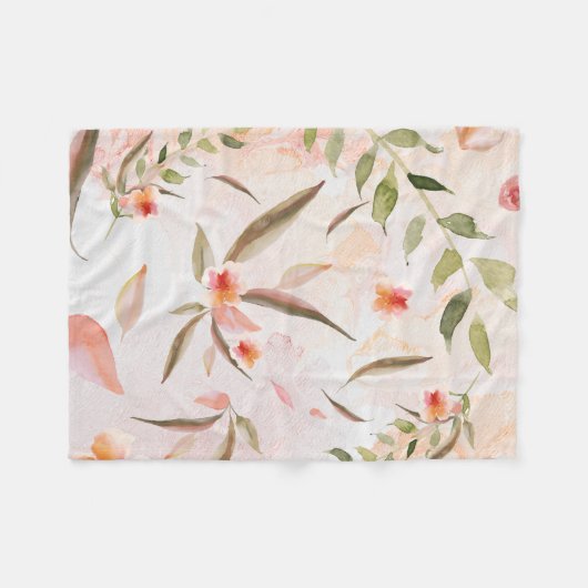 Waterverf van koraal Heren, glazen fluitjes Fleece Deken (Voorkant (Horizontaal))