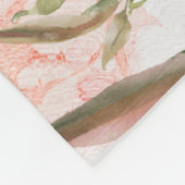 Waterverf van koraal Heren, glazen fluitjes Fleece Deken (Hoek)