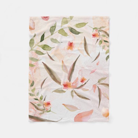 Waterverf van koraal Heren, glazen fluitjes Fleece Deken (Voorkant)