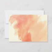 Waterverf van koraalperziken bloemen bloemen RSVP kaartje (Achterkant)