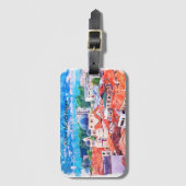 Waterverf van Kotor Montenegro Bagagelabel (Voorkant (verticaal))