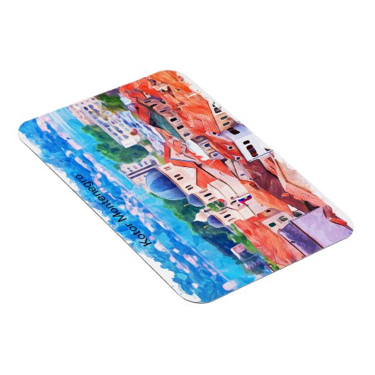 Waterverf van Kotor Montenegro Magneet (Rechterzijde)