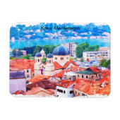 Waterverf van Kotor Montenegro Magneet (Horizontaal)