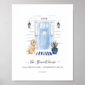 Waterverf van kustbeachy Vooraan Goldendole Poster (Voorkant)