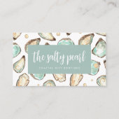 Waterverf van kusten en oesters visitekaartje (Voorkant)