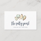 Waterverf van kusten en oesters visitekaartje (Voorkant)