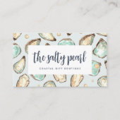 Waterverf van kusten en oesters visitekaartje (Voorkant)