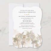 Waterverf van kustpalmbomen kaart (Voorkant)