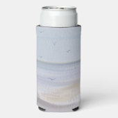 Waterverf van kuststrand seltzer can colo blikjeskoeler (Seltzer Achterkant)