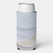 Waterverf van kuststrand seltzer can colo seltzer blikjeskoeler (Seltzer Voorkant)