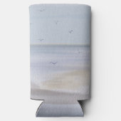 Waterverf van kuststrand seltzer can colo seltzer blikjeskoeler (Achterkant)