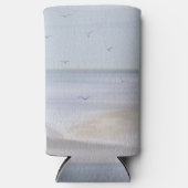 Waterverf van kuststrand seltzer can colo seltzer blikjeskoeler (Voorkant)