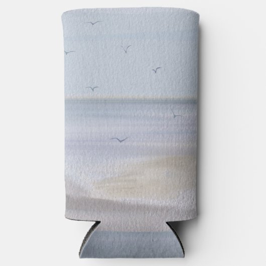 Waterverf van kuststrand seltzer can colo seltzer blikjeskoeler (Voorkant)