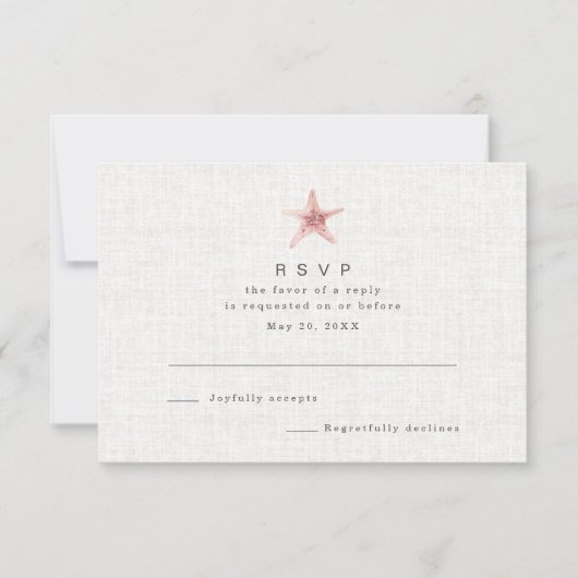 Waterverf van kuststrand van Florida Wedding RSVP (Voorkant)