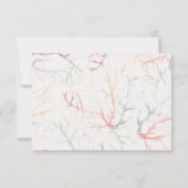 Waterverf van kuststrand van Florida Wedding RSVP (Achterkant)