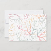 Waterverf van kuststrand van Florida Wedding RSVP (Achterkant)