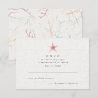 Waterverf van kuststrand van Florida Wedding RSVP
