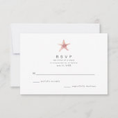 Waterverf van kuststrand van Florida Wedding RSVP Kaartje (Voorkant)