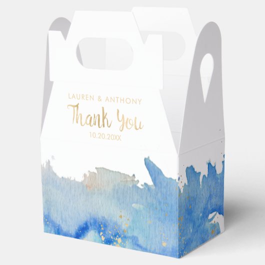 Waterverf van kustvaart bedankdoosjes (Geopend)