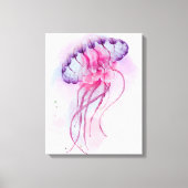 Waterverf van kwallen canvas afdruk (Voorkant)