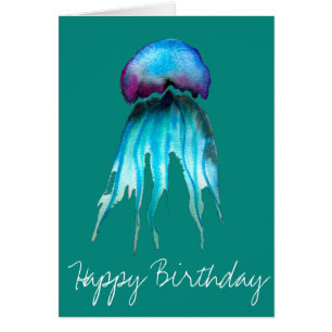 Waterverf van kwallen kleurrijke moderne aquatisch