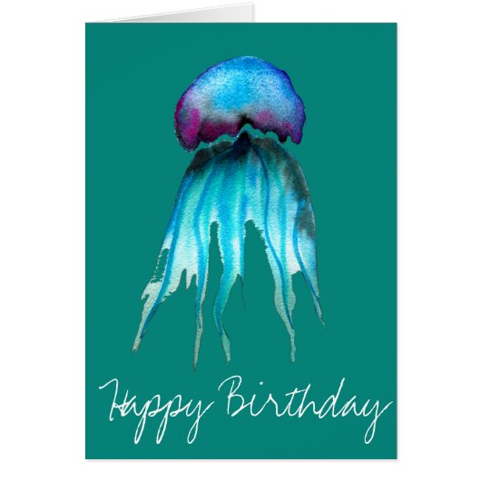 Waterverf van kwallen kleurrijke moderne aquatisch (Voorkant)