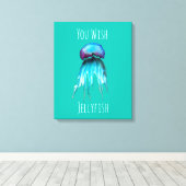 Waterverf van kwallen kleurrijke moderne aquatisch canvas afdruk (Insitu (Houten vloer))