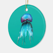 Waterverf van kwallen kleurrijke moderne aquatisch keramisch ornament (Links)