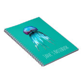 Waterverf van kwallen kleurrijke moderne aquatisch notitieboek (Rechterzijde)