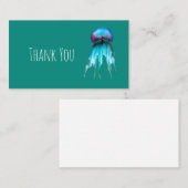 Waterverf van kwallen kleurrijke moderne aquatisch notitiekaartje (Voorkant / Achterkant)