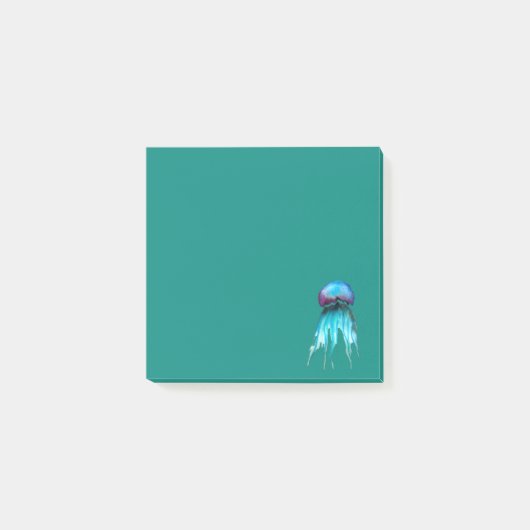 Waterverf van kwallen kleurrijke moderne aquatisch post-it® notes (Voorkant)