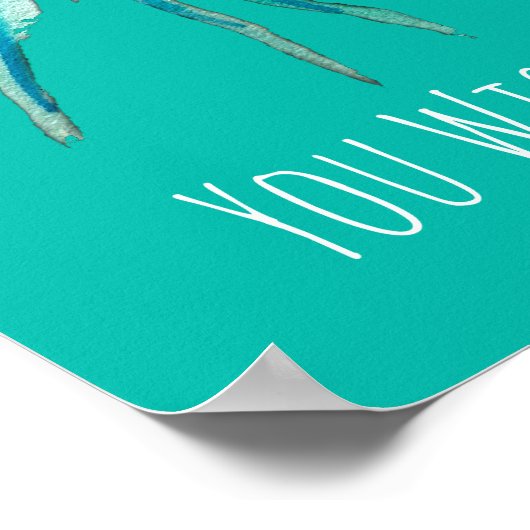 Waterverf van kwallen kleurrijke moderne aquatisch poster (Hoek)