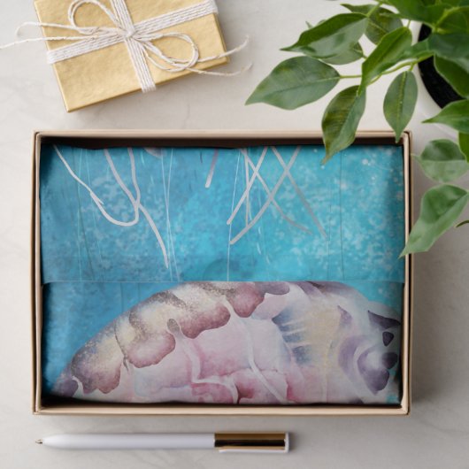 Waterverf van kwallen tissuepapier (Geschenk)