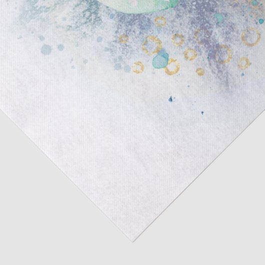 Waterverf van kwallen tissuepapier (Detail)