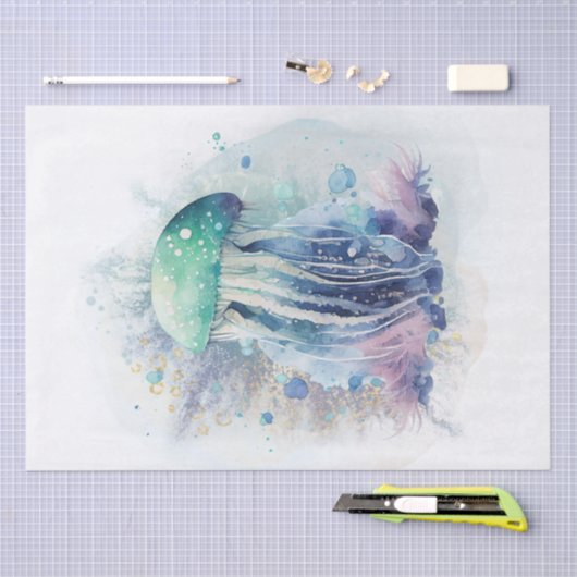 Waterverf van kwallen tissuepapier (Craft)