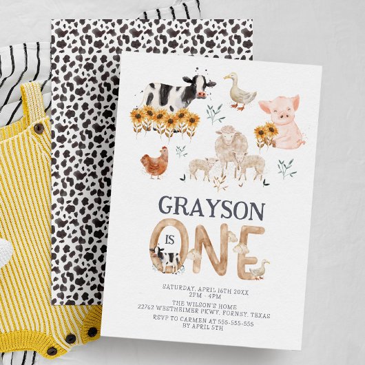 Waterverf van landbouwhuisdieren Moderne 1 ^ e ver Kaart