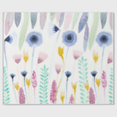 Waterverf van landschapskuikens cadeaupapier (Vlak)