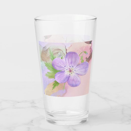 Waterverf van lavendel glas (Achterkant)