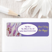 Waterverf van lavender-bijenbloemenbloem etiket (Insitu)