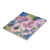 Waterverf van Lavender Blues Floral Tegeltje (Zijkant)