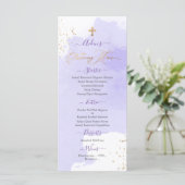 Waterverf van Lavender Christening+1st Birthday Me Menu (Staand voorkant)