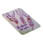 Waterverf van lavender en bijen Kaart op zaterdag Magneet (Rechterzijde)