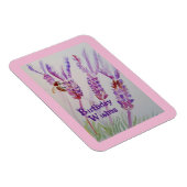 Waterverf van lavender en bijen Kaart op zaterdag Magneet (Rechterzijde)