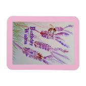 Waterverf van lavender en bijen Kaart op zaterdag Magneet (Horizontaal)