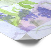 Waterverf van lavender Fields bloem collage art Poster (Hoek)