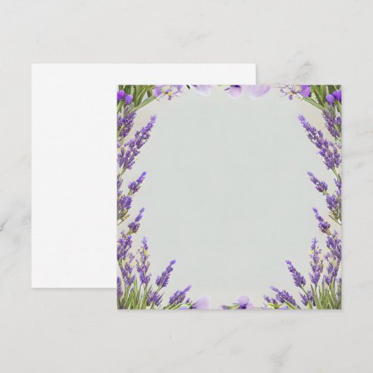 Waterverf van lavender Lijst Bleke Olijfolie Achte (Voorkant / Achterkant)