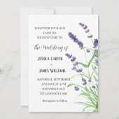 Waterverf van Lavender Rustic Elegant Wedding Kaart (Voorkant)