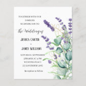 Waterverf van Lavender Rustic Eucalyptus Wedding (Voorkant)